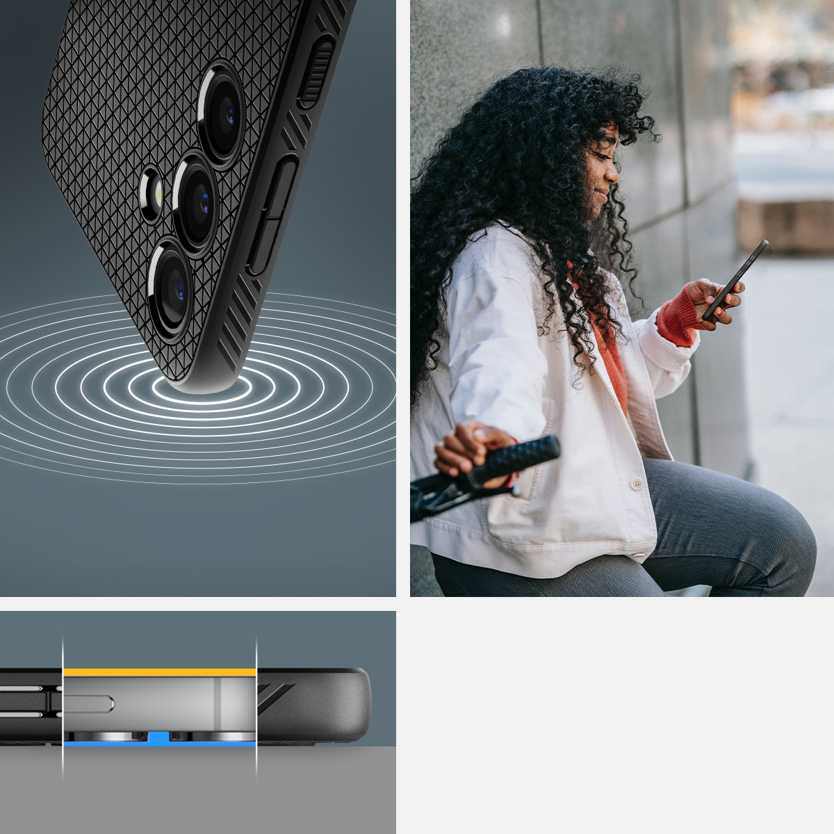 Etui Spigen Liquid Air do Galaxy S24 Plus, czarne